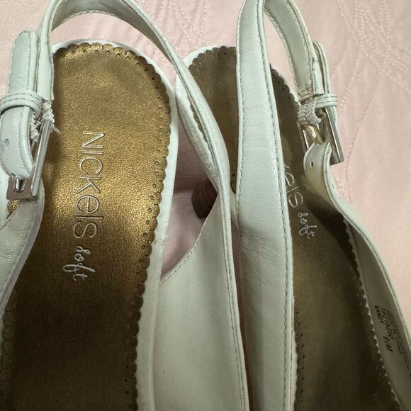 Nickels Vintage Dainty Bow Slingback Kitten Heels Sandy 9.5 - Picture 5 of 7